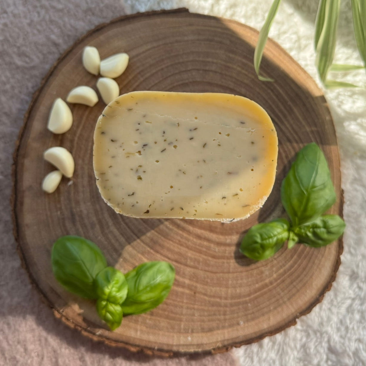 Kuh-Käse Basilikum-Knoblauch